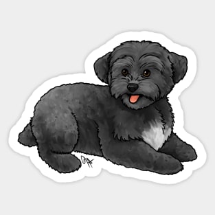 Dog - Yorkipoo - Black Sticker